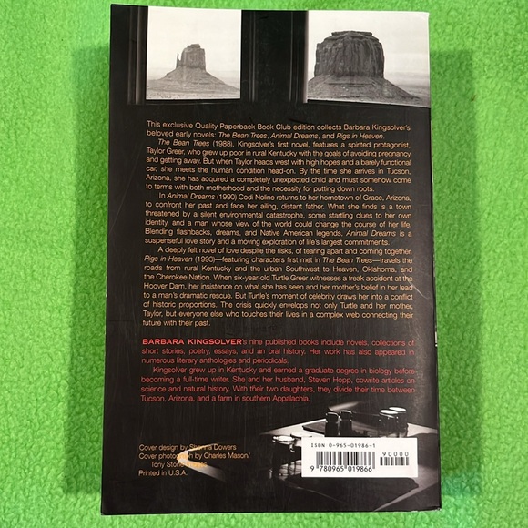 Barbara Kingsolver 3 Novels SC Book The Bean Trees Animal Dreams Pigs In Heaven - Picture 2 of 5